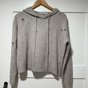 Distressed Gray Hoodie